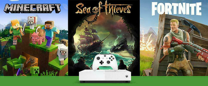 Конзола Microsoft Xbox One S 1TB + Minecraft + Sea of Thieves + Fortnite